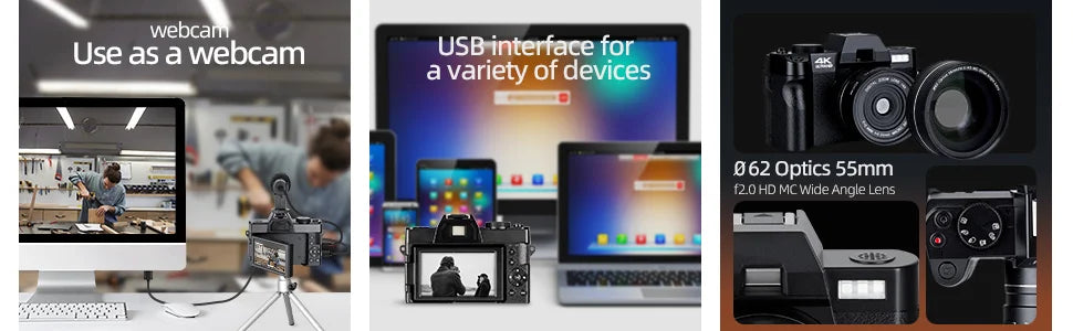 NBD 4K Digital Cameras for Photography,48MP Camera,