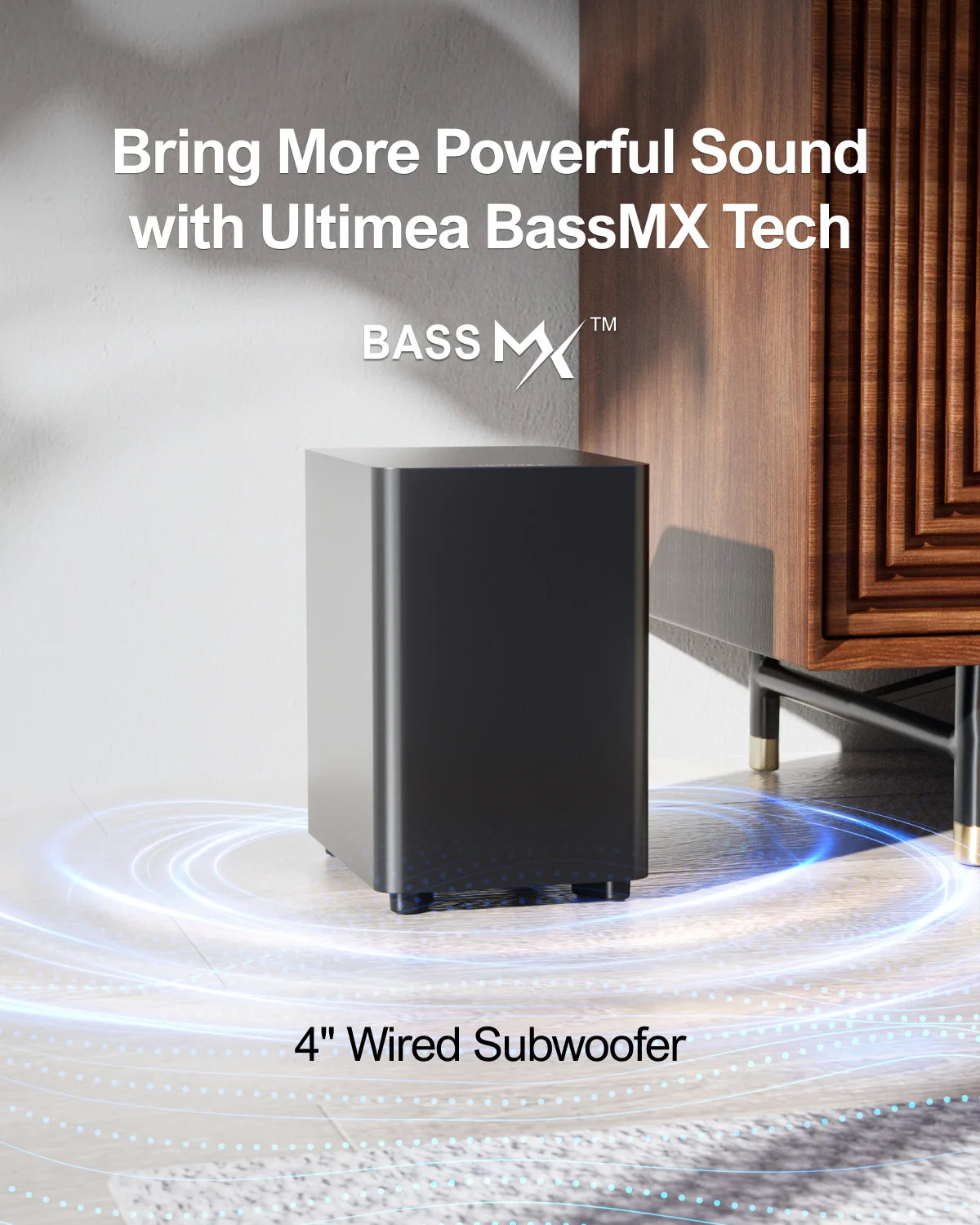 ULTIMEA 250W 5.1 Soundbar for TV, Home Theater Virtual Surround Sound System with App Control, Subwoofer & 2 Surround Speakers