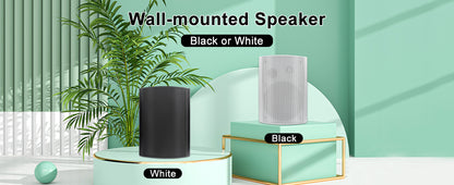 Herdio 4PCS 800W 6.5'' Outdoor Speakers Wired Waterproof Passive Wall Mount Speakers With Powerful Bass For Home Patio Poolside