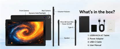 URAO A7 11 Inch Android Tablet 16GB RAM 128GB ROM 1TB Expansion