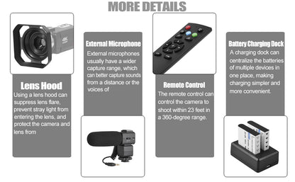 4k Video Camera Camcorder