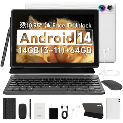 A7L 10.1 Inch Android 14 Tablet 14GB RAM 64GB ROM