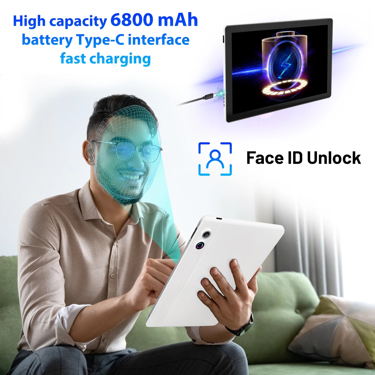 A7L 10.1 Inch Android 14 Tablet 14GB RAM 64GB ROM