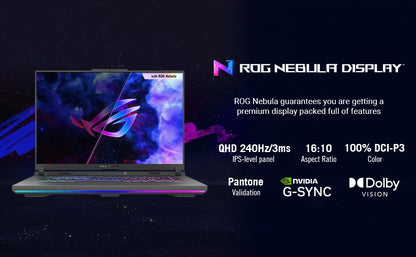 ASUS ROG Strix G16 16" Gaming Laptop,Intel Core i9-14900HX,NVIDIA GeForce RTX 4060,64GB RAM,4TB SSD,Eclipse Grey,Windows 11 Home
