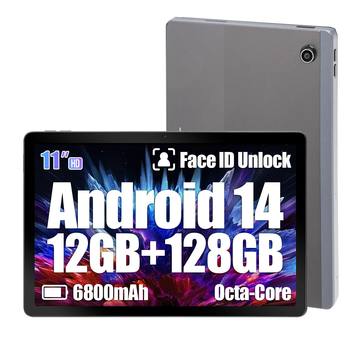 C9+ 11 Inch Tablet HD Display Android14 Octa-Core Processor 12GB RAM+128GB ROM(1TB TF)