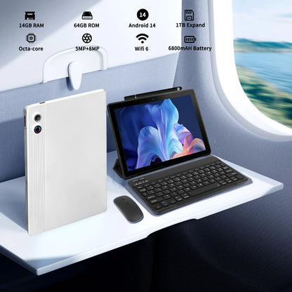 A7L 10.1 Inch Android 14 Tablet 14GB RAM 64GB ROM
