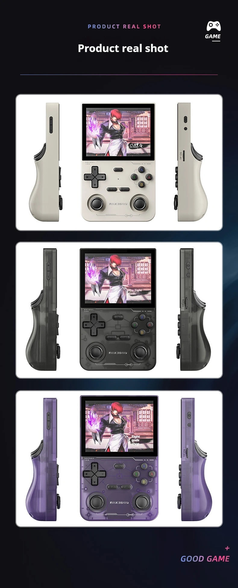 Hot Sale K36 64G Built in 16000+ Games, portable Retro Game Console Pocket Video Player