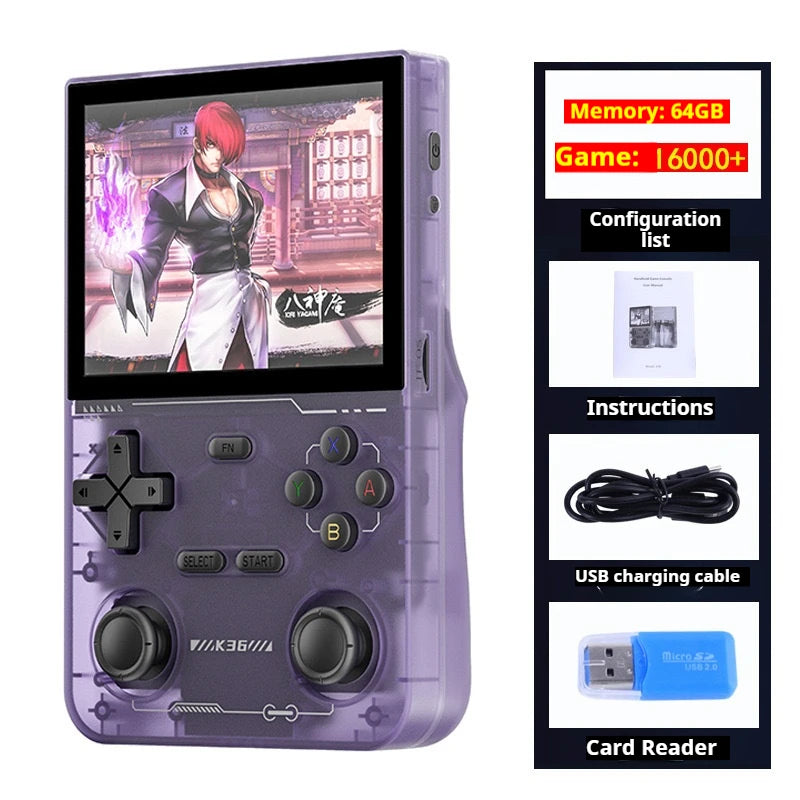 Hot Sale K36 64G Built in 16000+ Games, portable Retro Game Console Pocket Video Player