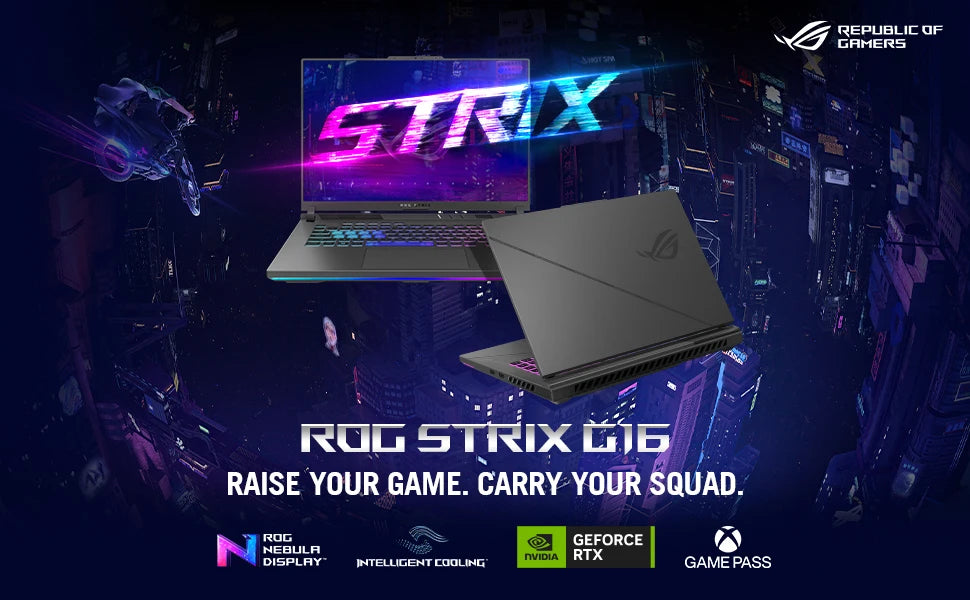 ASUS ROG Strix G16 16" Gaming Laptop,Intel Core i9-14900HX,NVIDIA GeForce RTX 4060,64GB RAM,4TB SSD,Eclipse Grey,Windows 11 Home