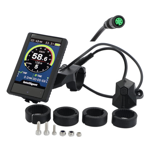 Electric Bike Speedometer with USB Port, TFT Display, P850C for BAFANG BBS, Mid Drive Hub Motor, Ebike Computer