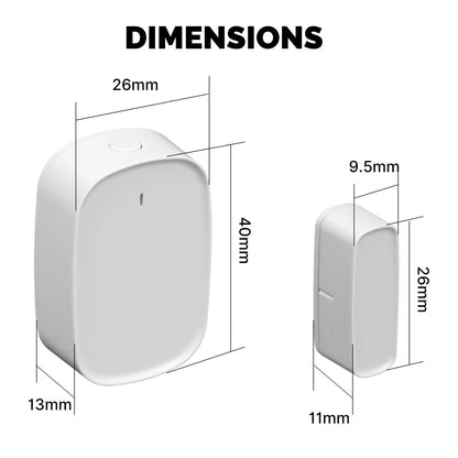 MOES Tuya ZigBee Smart Window Door Gate Sensor Detector Smart Home Security Alarm System Smart Life Tuya App Remote Control