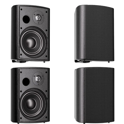 Herdio 4PCS 800W 6.5'' Outdoor Speakers Wired Waterproof Passive Wall Mount Speakers With Powerful Bass For Home Patio Poolside