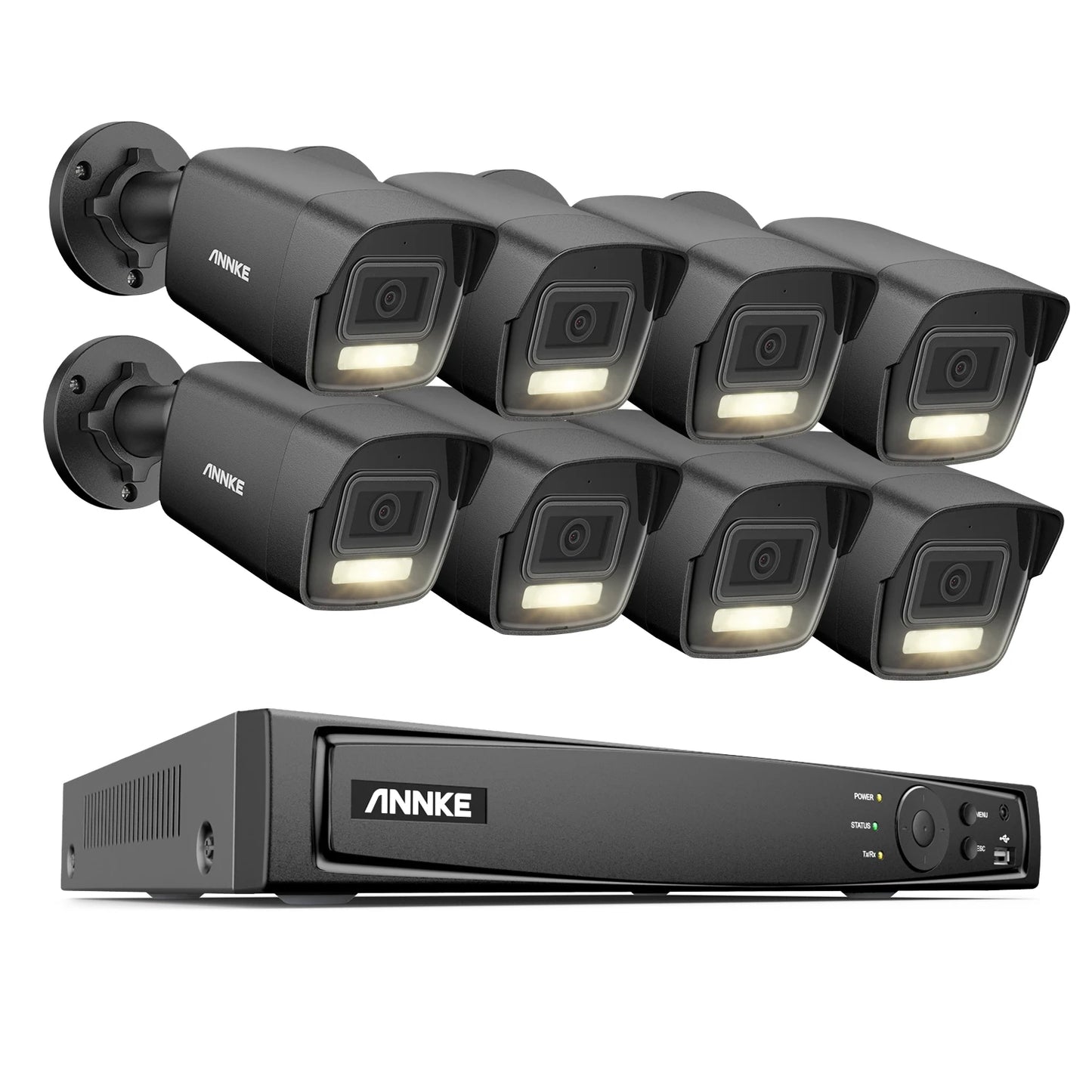 Annke H.265+ 3K Smart Dual Light POE Camera System 2.8MM Len Human Vehicle Detection IP67 Security Protection Video Surveillance