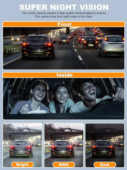 PRUVEEO 360 Degree View 4 Channel Dash Cam