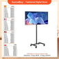 VEVOR Rolling TV Stand Mobile TV Cart Suit for Various Sizes TV Portable TV Stand with Wheels for Living Room Bedroom Office