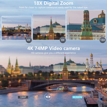 75MP Digital Camera for Photography & Video,