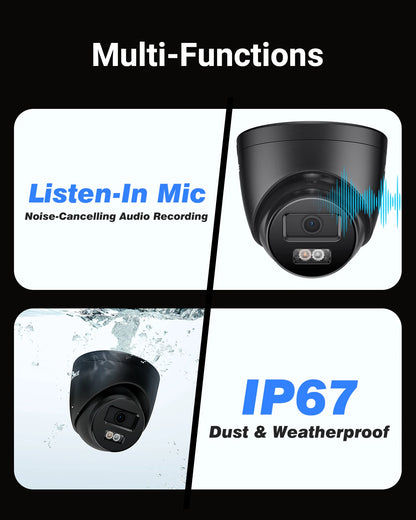 ANNKE 3K 6MP Ultra HD POE Video Surveillance System 8CH NVR Recorder 3K Security Cameras CCTV Kit Smart Dual Lights Ip camera
