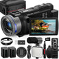NBD 4K Camcorder Video Camera with 48MP Vlogging Camera