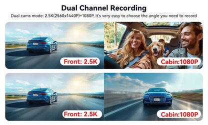 REDTIGER A6  3 Cameras Front/Cabin/Rear Cam 4K