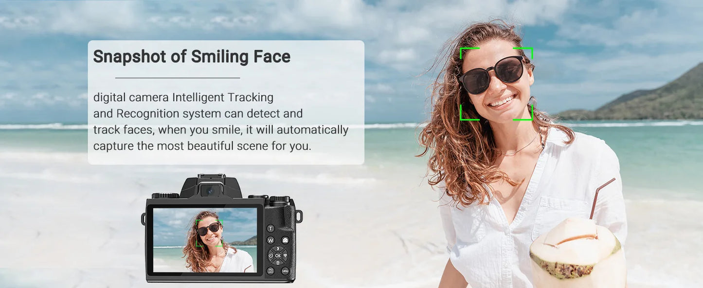 Digital Camera for Photography, 4K 64MP WiFi Vlogging Camera