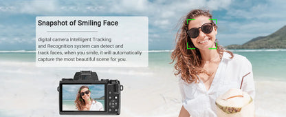Digital Camera for Photography, 4K 64MP WiFi Vlogging Camera