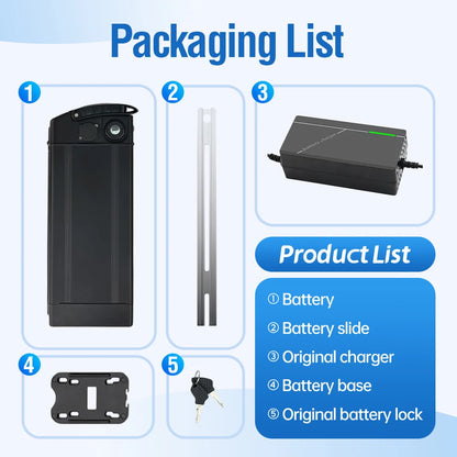 Electric Bike Battery 48V15h Battery Add Charger