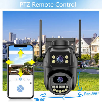 Smart 4K 8MP Wireless Dual Lens PTZ WiFi IP Home Security Camera System 10CH POE NVR H.265 Video Surveillance Set CCTV Kit ICsee