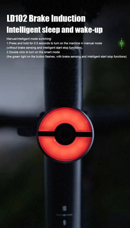 Brake Sensing Bike Taillights IPX6 Waterproof Bicycle Tail Lights Automatic Switch High Brightness Cycling Taillights TYPE-C