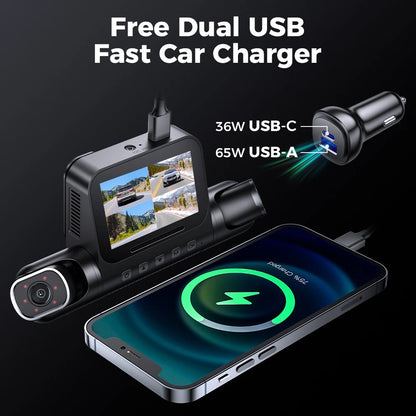AZDOME 4 Channel Dash Cam 360° View