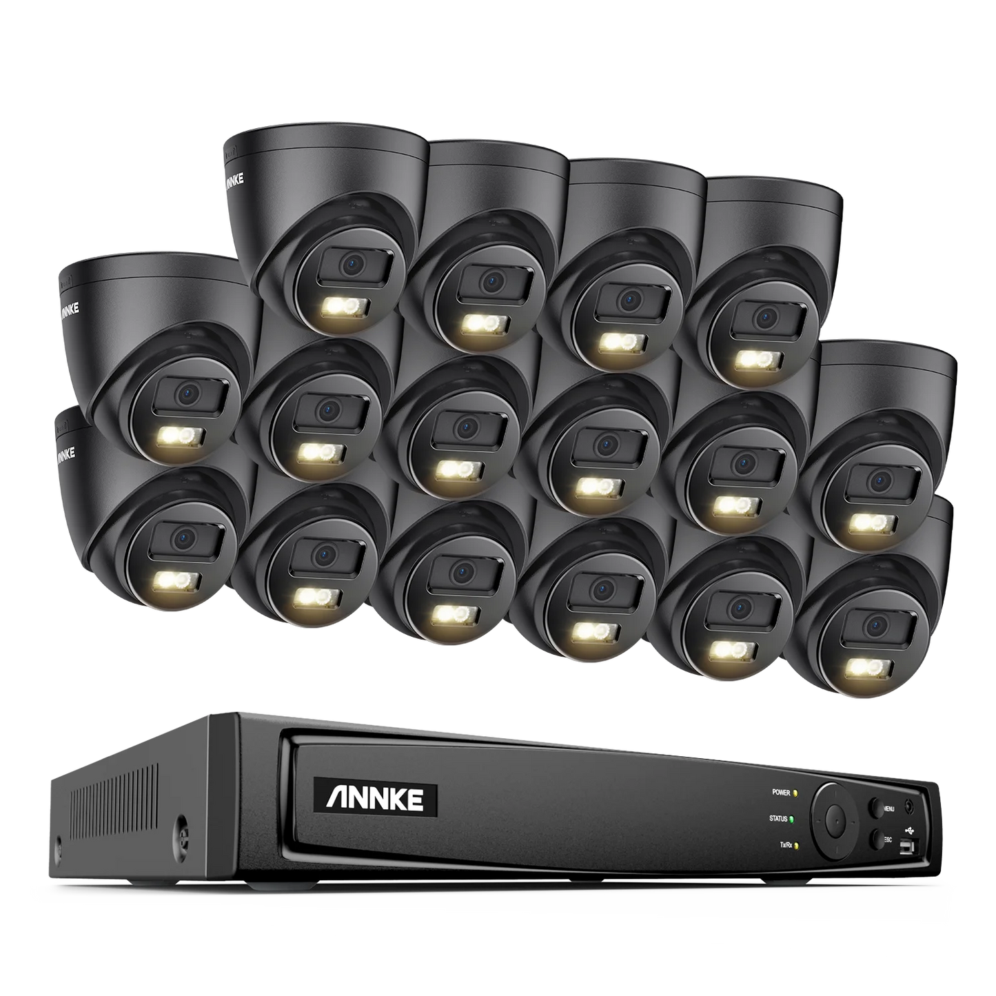 Annke H.265+ 3K Smart Dual Light POE Camera System 2.8MM Len Human Vehicle Detection IP67 Security Protection Video Surveillance