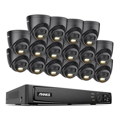 Annke H.265+ 3K Smart Dual Light POE Camera System 2.8MM Len Human Vehicle Detection IP67 Security Protection Video Surveillance
