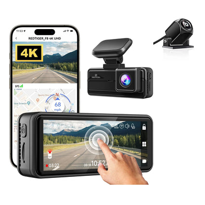 REDTIGER F8  4K+1080P 5.8G WiFi Dash Cam