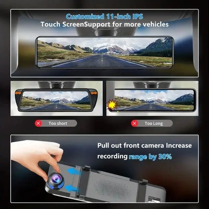 4K Rearview Mirror CAM Front And Rear, , Starvis