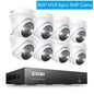 ZOSI 4K PoE Video Surveillance Cameras System 8 Ports 16CH 8MP CCTV NVR Person/Vehicle Detect 8MP/5MP Out/Indoor Security IP Cam