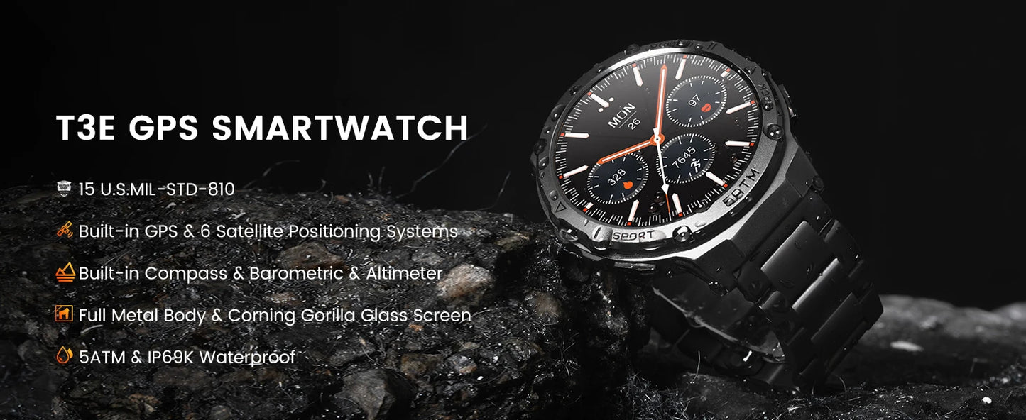 HIDAMEL T3E GPS Smart Watch