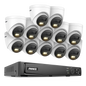 Annke H.265+ 3K Smart Dual Light POE Camera System 2.8MM Len Human Vehicle Detection IP67 Security Protection Video Surveillance