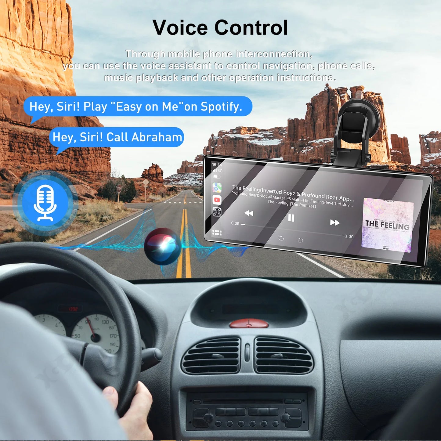 XGODY 11.3" Wireless CarPlay & Android Auto Dash Cam ADAS 4K DVR