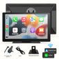 9 Inches Portable Wireless CarPlay with 4K Dash Cam with 64G TF Card,