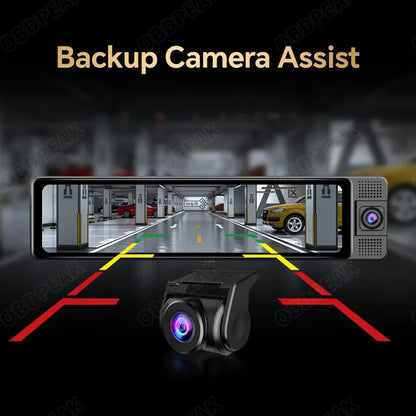 11.26 Inch 3 Camera 4K+1080P+1080P Video Recording Car Dash Cam