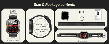 Blackview New Smart Watch 2.01'' HD Display Outdoor Men's Watches