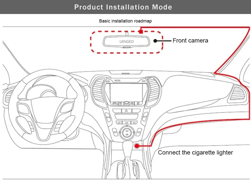 Car DVR 3Channel Dash Cam for Car 4K Video Recorder