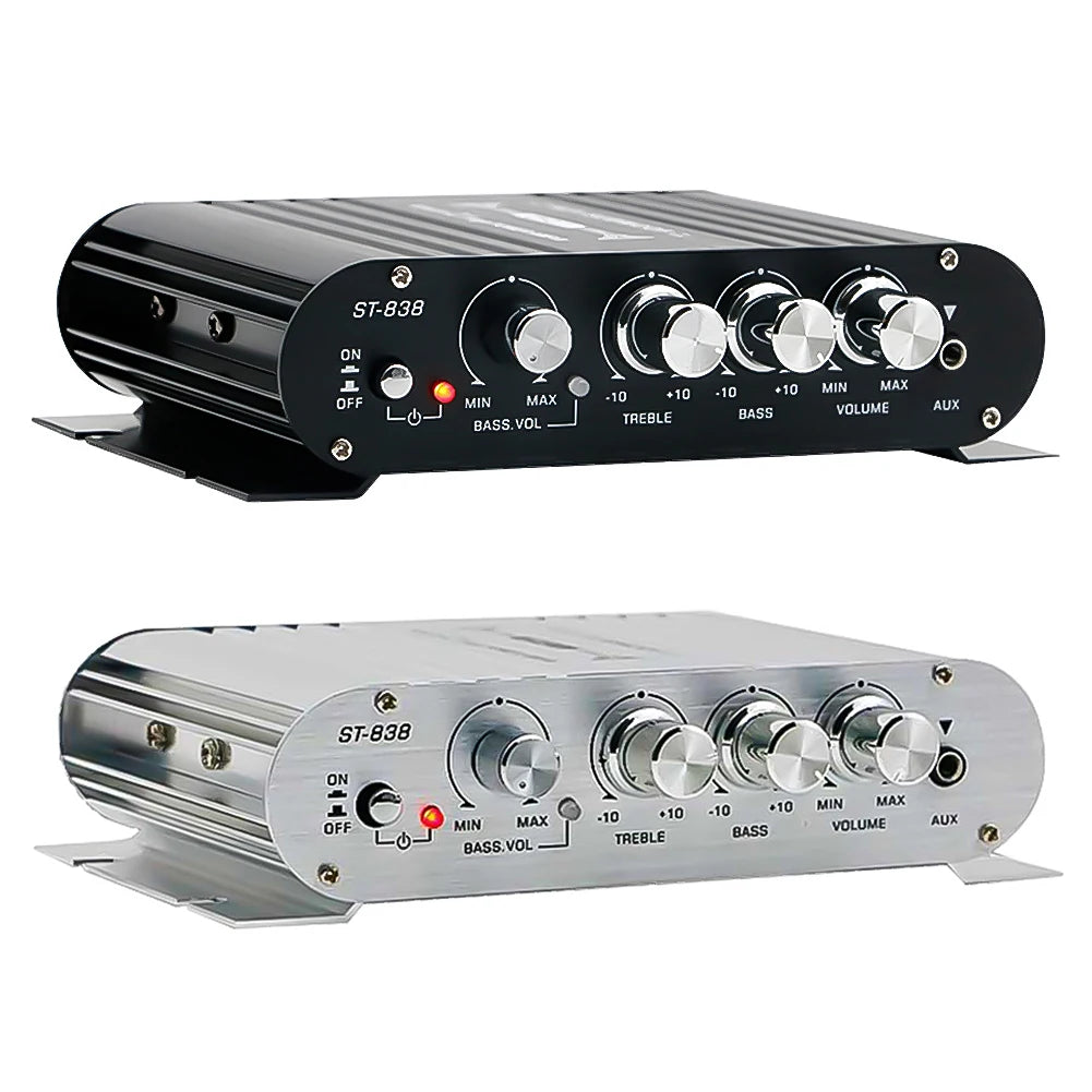 ST-838 Home Theater Amplifiers HiFi 2.1 Channel Power Amplifier Stereo Bass Sound Car Home Amp Media Player Subwoofer Amplifier