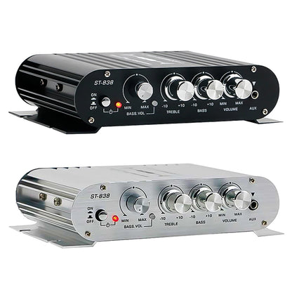 ST-838 Home Theater Amplifiers HiFi 2.1 Channel Power Amplifier Stereo Bass Sound Car Home Amp Media Player Subwoofer Amplifier