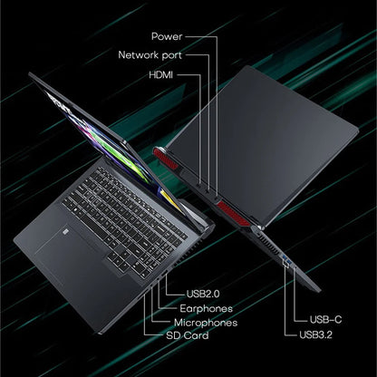 Xiaman 16" Gaming Laptop i1060 Notebook PC 16GB DDR4 1TB SSD Windows 11 Pro Laptop Gamer