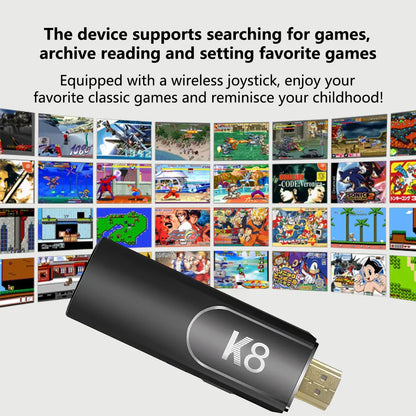 4K HD K8 Gamepad 64G Retro Video Game Console 40000+ Game