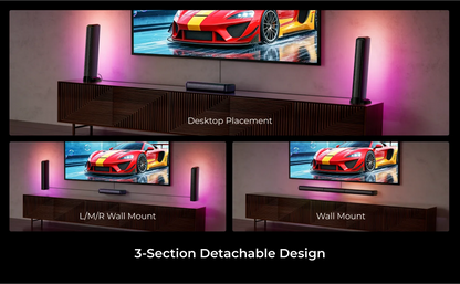 ULTIMEA 7.1 Surround Sound Bar with 2 Surround Speakers & 6.5" Subwoofer, Surround Sound System for TV with RGB, APP Control