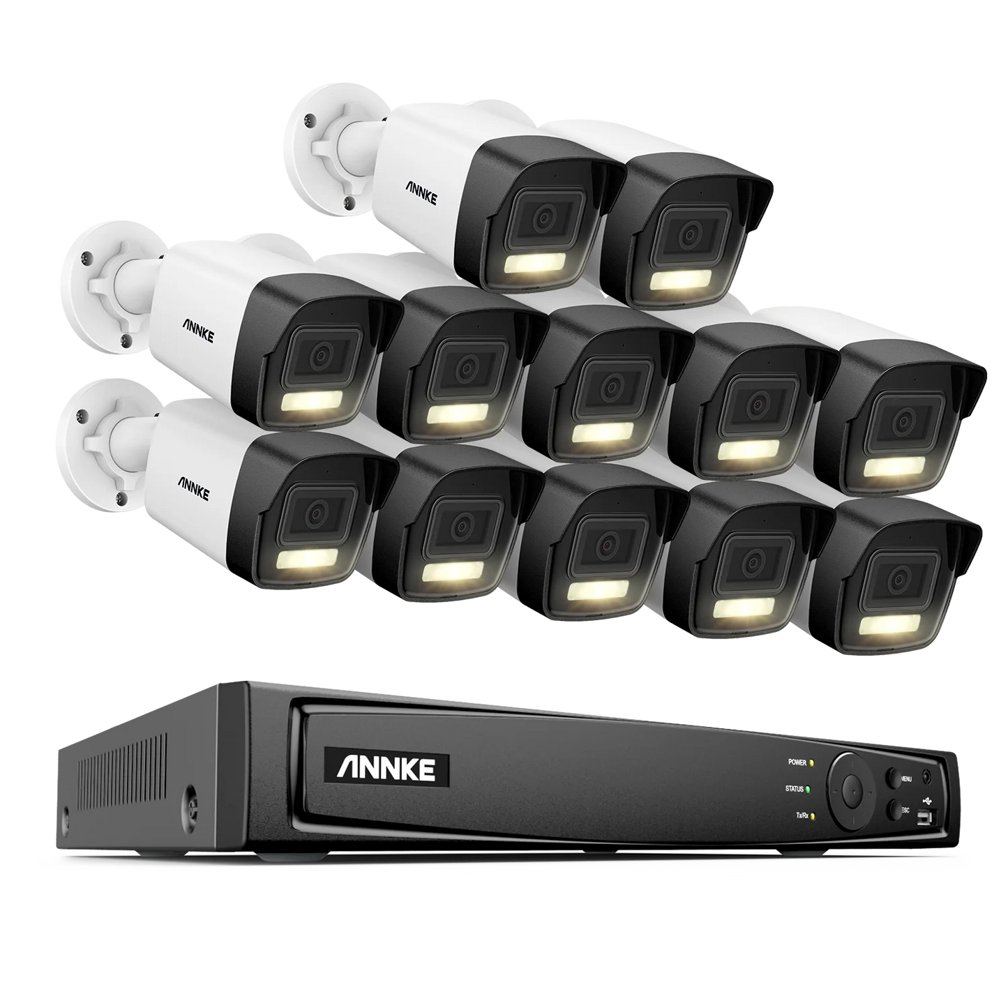 Annke H.265+ 3K Smart Dual Light POE Camera System 2.8MM Len Human Vehicle Detection IP67 Security Protection Video Surveillance