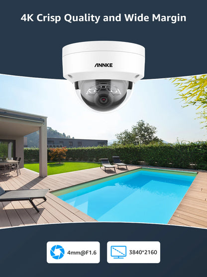 ANNKE 4K 8CH POE Network Video Surveillance System NVR Recorder With 8PCS 4PCS 8MP Audio Recording Security Ip Camera
