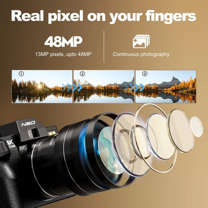 NBD Digital Camera 48MP 4K Video Camera Camcorder Vlogging Camera ,Photography Camera