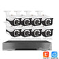 4K 8MP TUYA Security Kit 8CH POE NVR Outdoor Audio Record Human Detection Bullet IP Camera Video Surveillance Smart Life System